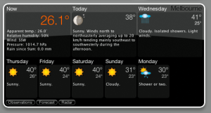 A weather widget from Radocaj.com for Mac OS X.